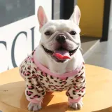 Pet Small Dog Leopard Print Coral Fleece Keep Warm Winter Cloth