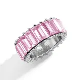 Silver Geometric Zircon Fashion Jewelry Inlaid Diamond Women Ring