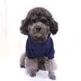 Pet Small Dog Solid Color Hooded Sweatshirt with Pocket Puppy Cloth