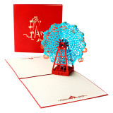3D Pop Up Ferris Wheel Birthday Greeting Thanksgiving Commemorative Gift Cards