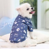 Pet Dog Cloth Pullover Blue Shirt Puppy Cloth