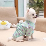 Pet Dog Cloth Bulldog Cute Polka Dot Bear Puppy Cloth with Pocket