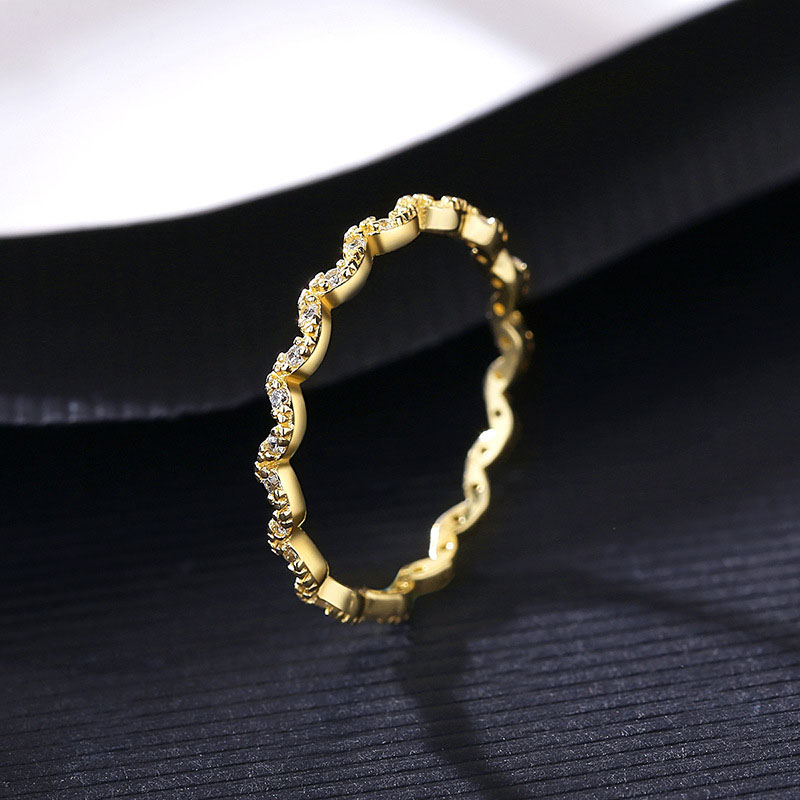 14K Rose Gold Pave Moissanite Fashion Rings