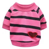 Pet Dog and Cat Teddy Bulldog Cloth Striped Vest Shirt Puppy Cloth