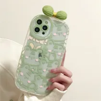 Printed Tigers Drop Proof Phone Case for iPhone13 12 11 Pro Max with Bowknot