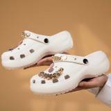 Women Hollow Out Clogs Flat Shoes Platform Sandal Slipper