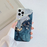 Watercolor Frosting Marbling Drop Proof Phone Case for iPhone13 12 11 Pro Max