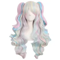Women Halloween Lolita Cosplay Wig Clip on Ponytails