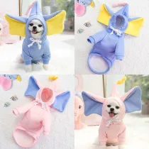Pet Clothes Hoodie Sweatshirt Cartoon Elephant Costume Outfit for Puppy Cats Large Dog