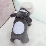Pet Dog Clothes Cartoon Totoro Hoodie Flannel Sleepwear With Hat