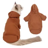 Pet Dog Cloth Solid Color Hooded Sweatshirt Puppy Cloth