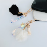 Cute Cat Drop Proof Phone Case for iPhone13 12 11 Pro Max with Fluff Ball Pendant