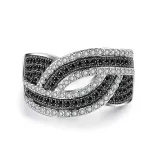 Silver Zircon Fashion Jewelry Inlaid Diamond Women Ring
