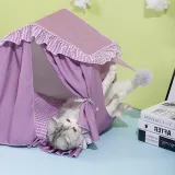 Cute Pet Tent Nest Detachable Washable Breathable Pet Princess House