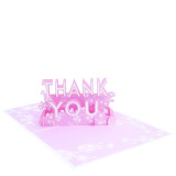 3D Pink Thank You Pop Up Cards Great for Anniversary