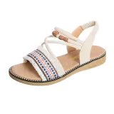 Women Comfortable Tassels Hand Woven Flat Boho Sandals