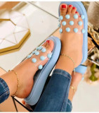 Round Toe Transparent Dot Slippers Platform Sandals