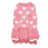 Pet Dog Cloth Love Heart Sweater Dress Dalily Outgoing Suit