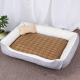 Printed Bone Sofa Bed Dog Kennel Pet Kennel with Mat