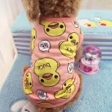Pet Dog Cloth Pink Cute Cat Printed Pullover Shirt Puppy Cloth