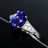 Sapphire Pendant Chain Jewelry Necklaces Women Rings Jewelry Sets