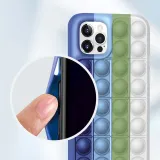 Pop It Fidget Toys Rainbow Soft Silicone iPhone Case For iPhone 12 11 Pro Max 11