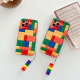 Creative Multicolor Building Blocks Pattern Drop Proof Phone Case for iPhone13 12 11 Pro Max
