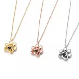 Cat Dog Paw Animal Style Projection Photo Customize Necklace