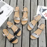 Women Sequins Macthing Color Casual Flat Summer Sandals