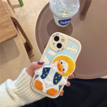 3D Cute Crooked Duck Drop Proof Phone Case for iPhone13 12 11 Pro Max