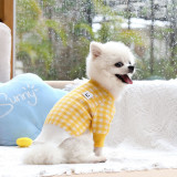 Plaid Smile Pet Sweater Winter Clothes Knitwear Soft Shirt For Dog Cat