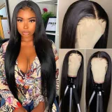 Women Synthetic Long Straight Natural Hair Wigs Middle Parting Wig