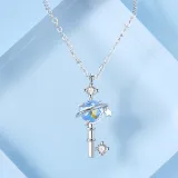 Sterling Silver Key Gemstone Necklaces Pendant Necklace
