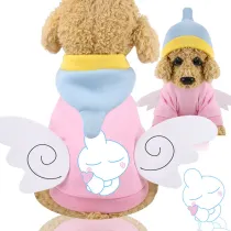 Dog Cartoon Hoodie Pet Sweatshirt Clothes Doggie Sweater with Hat