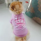 Pet Dog Cloth Teddy Hamburger Printed Vest
