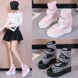 Women Open Toe Fish Mouth Hollow Out Platform Wedge Sandals