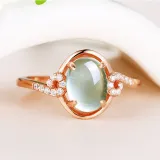 Rose Gold Fashion Jewelry Inlaid Diamond Adjustable Size Women Ring