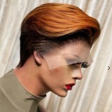 Women Synthetic Cut Wigs Short Stylish Straight Hot Wigs Dyed Hair Wigs