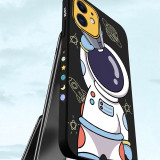 Cartoon Astronaut Telescope Phone Case for iphone13 12 11 Pro Max