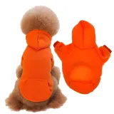 Pet Dog Cloth Solid Color Hooded Sweatshirt Puppy Cloth