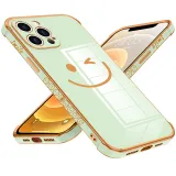 Electroplating Side Smiling Face Drop Proof Phone Case for iPhone13 12 11 Pro Max