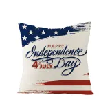 4PCS Home Cotton Decorative American Memorial Throw Pillow Case Cushion Covers For Sofa Couch Bed Chair