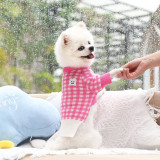 Plaid Smile Pet Sweater Winter Clothes Knitwear Soft Shirt For Dog Cat