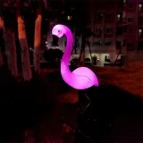 Outdoor Lawn LED Lamp Yard Decoration Lighting Solar Powered Garden Pink Flamingo Light