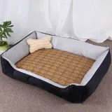 Printed Bone Sofa Bed Dog Kennel Pet Kennel with Mat