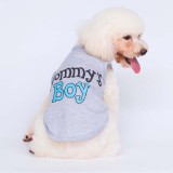 Pet Dog Cloth Mommy's Boy Slogan Puppy Vest