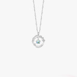 Sterling Silver Gem Ring Pendant Necklace