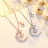 Choker Star Pendant Simple Charms Chain Women Fashion Accessories Jewelry Moon Necklace