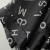 Women 3Pieces Satin Silk Black Sleepwear Robe Sling Top and Shorts Pajamas Set