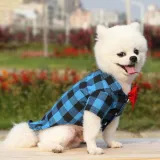 Pet Dog Cloth Lattice Bow Tie Prince Puppy Cloth